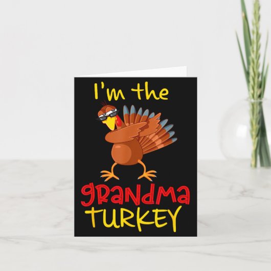 Grandma Turkey Matching Family Group Thanksgiving  Kaart (Voorkant)