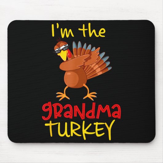 Grandma Turkey Matching Family Group Thanksgiving  Muismat (Voorkant)