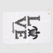 Grandma Turtle - Love Mimi Life Sea Turtle, Mimi T Golfhanddoek (Horizontaal)