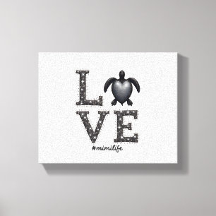 Grandma Turtle - Love Mimi Life Zee Turtle, Mimi T Canvas Afdruk