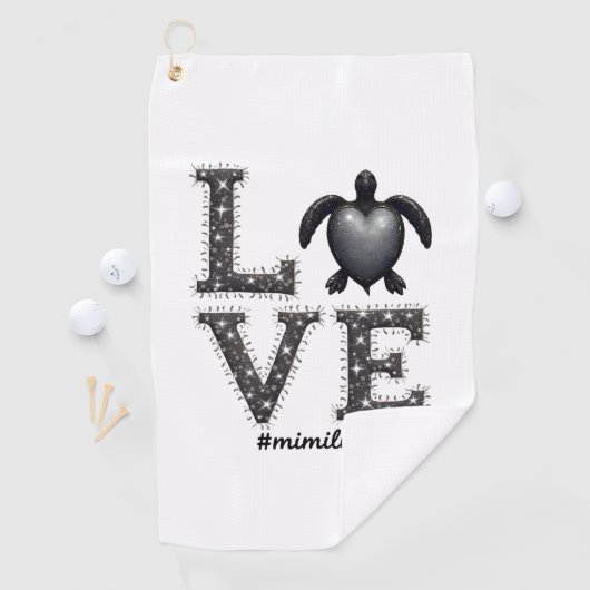 Grandma Turtle - Love Mimi Life Zee Turtle, Mimi T Golfhanddoek (Insitu)