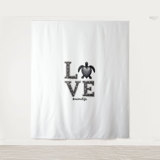 Grandma Turtle - Love Mimi Life Zee Turtle, Mimi T Wandkleed (Voorkant)