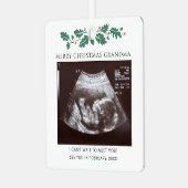 Grandma Ultrasound kerstbevruchting onthullen Metalen Ornament (Voorkant links)