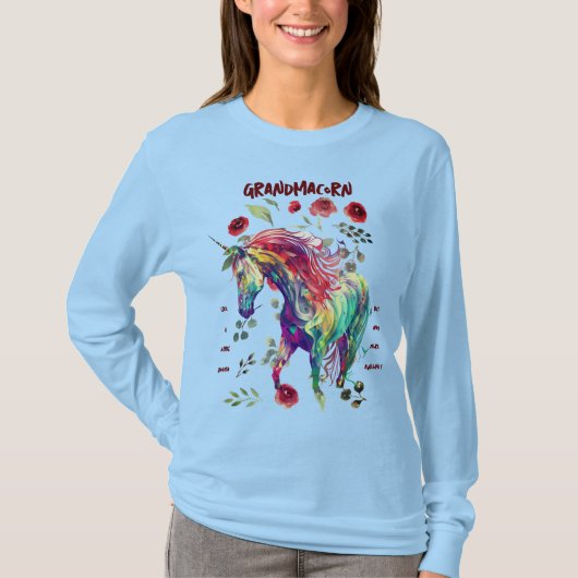 Grandma Unicorn T-shirt (Voorkant)