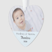 Grandma Valentijn Grandson Persoonlijke foto Name Ornament (voorkant)