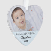 Grandma Valentijn Grandson Persoonlijke foto Name Ornament (voorkant)