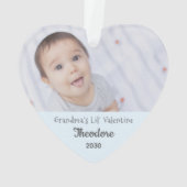 Grandma Valentijn Grandson Persoonlijke foto Name Ornament (achterkant)