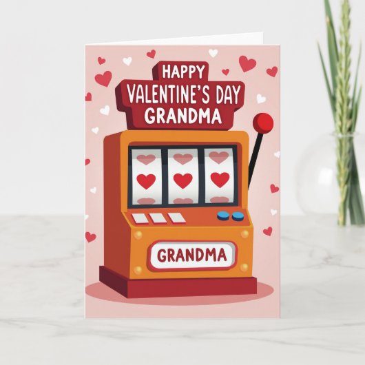 Grandma Valentines Day Jackpot Card Kaart (Voorkant)