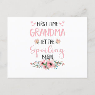 Grandma Vertant Omi Grandouders Baby Flowers Briefkaart