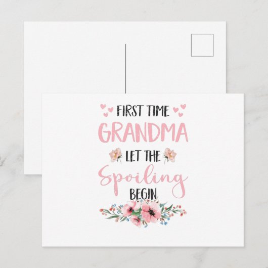 Grandma Vertant Omi Grandouders Baby Flowers Briefkaart (Voorkant / Achterkant)