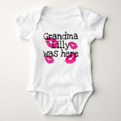 Grandma was hier gepersonaliseerd romper (Voorkant)