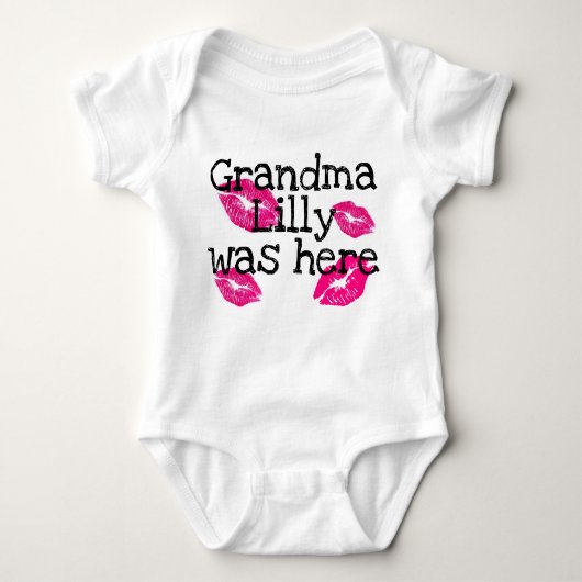 Grandma was hier gepersonaliseerd romper (Voorkant)