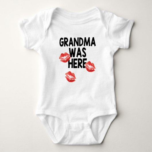 Grandma was hier Kisses Baby Bodysuit (Voorkant)