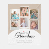 Grandma we houden van je 6 Fotoscriptantenne Fleece Deken (Voorkant)
