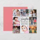 Grandma we houden van je foto Collage Feestdagenkaart (Voorkant / Achterkant)