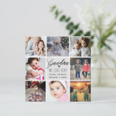 Grandma we houden van je foto Collage Feestdagenkaart (Staand voorkant)