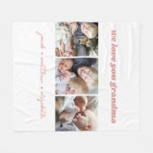 Grandma we houden van je foto Collage Fleece Blank (Voorkant (Horizontaal))