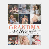 Grandma we houden van je foto Collage Fleece Blank (Voorkant)