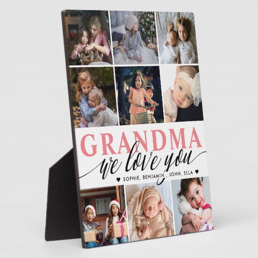 Grandma we houden van je foto Collage Fotoplaat (Zijkant)