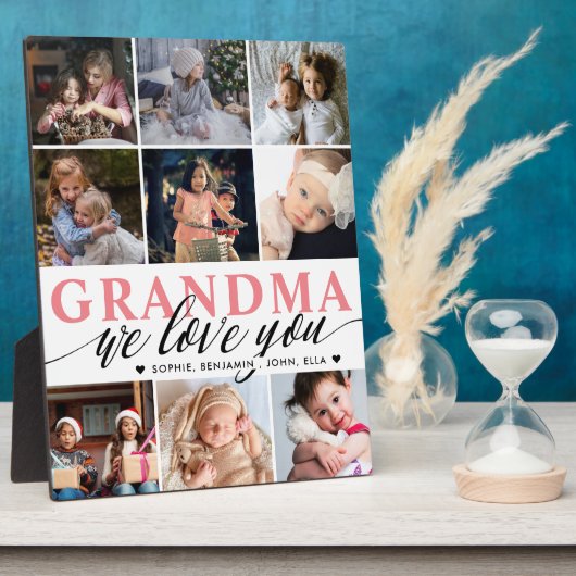 Grandma we houden van je foto Collage Fotoplaat (Zijkant)
