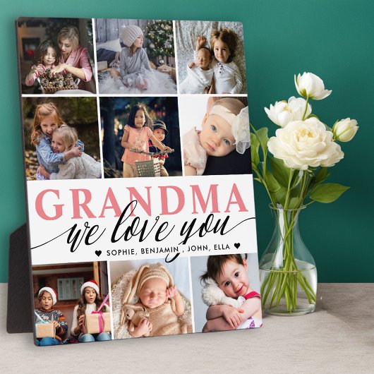 Grandma we houden van je foto Collage Fotoplaat