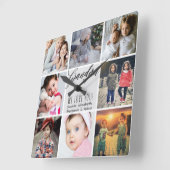 Grandma we houden van je foto Collage Vierkante Klok (Hoek)