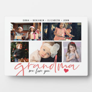 Grandma we houden van je moderne fotocollage fotoplaat