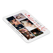 Grandma we houden van je moderne fotocollage magneet (Rechterzijde)