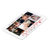 Grandma we houden van je moderne fotocollage magneet (Linkerzijde)