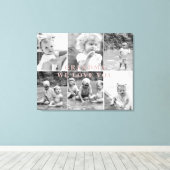 Grandma we houden van je zes foto's Collage Canvas Afdruk (Insitu (Houten vloer))