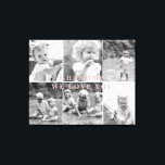 Grandma we houden van je zes foto's Collage Canvas Afdruk<br><div class="desc">Oma we houden van je zes fotocanvas. Oma kan worden veranderd in elke poging. Zwart en wit filter toegepast op foto's. Dusty Roos typografie.</div>