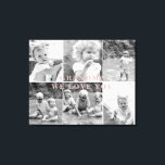 Grandma we houden van je zes foto's Collage Canvas Afdruk<br><div class="desc">Oma we houden van je zes fotocanvas. Oma kan worden veranderd in elke poging. Zwart en wit filter toegepast op foto's. Dusty Roos typografie.</div>