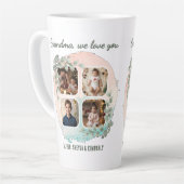 Grandma we love you 6 Photo Collage Eucalyptus Latte Mok (Linkerhoek)