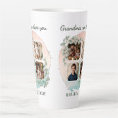 Grandma we love you 6 Photo Collage Eucalyptus Latte Mok (Voorkant)