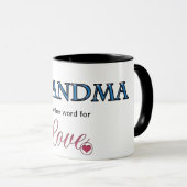 Grandma Weer een woord voor de Mok van de liefdesk (Voorkant rechts)