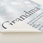 Grandma Winter Holiday Snowflakes Definitie Sherpa Deken (3/4)