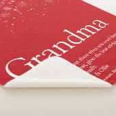 Grandma Winter Snowflakes Holiday Definition Sherpa Deken (3/4)