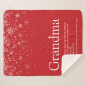 Grandma Winter Snowflakes Holiday Definition Sherpa Deken (Voorkant (horizontaal))