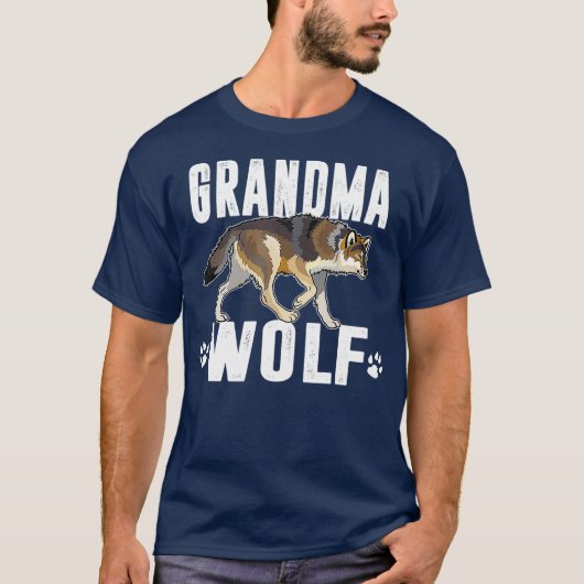 Grandma Wolf Matching Family Tribe Wolves T-shirt (Voorkant)
