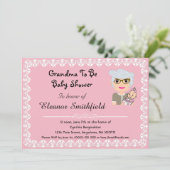 GrandMa wordt Baby shower Invitation Kaart (Staand voorkant)