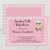 GrandMa wordt Baby shower Invitation Kaart (Voorkant / Achterkant)