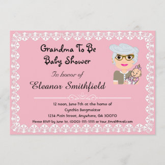 GrandMa wordt Baby shower Invitation Kaart