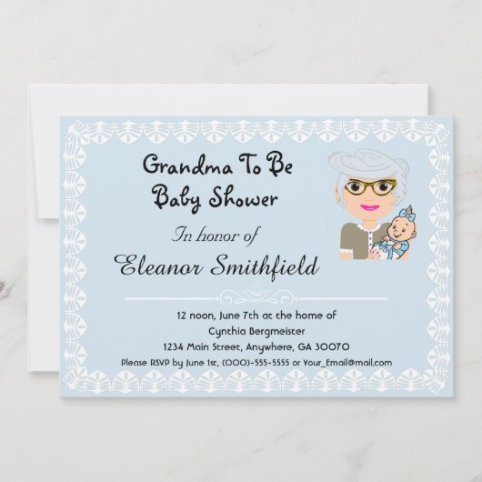 GrandMa wordt Baby shower Invitation Kaart (Voorkant)