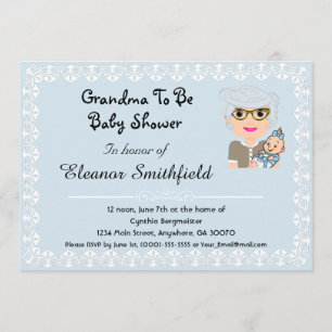 GrandMa wordt Baby shower Invitation Kaart