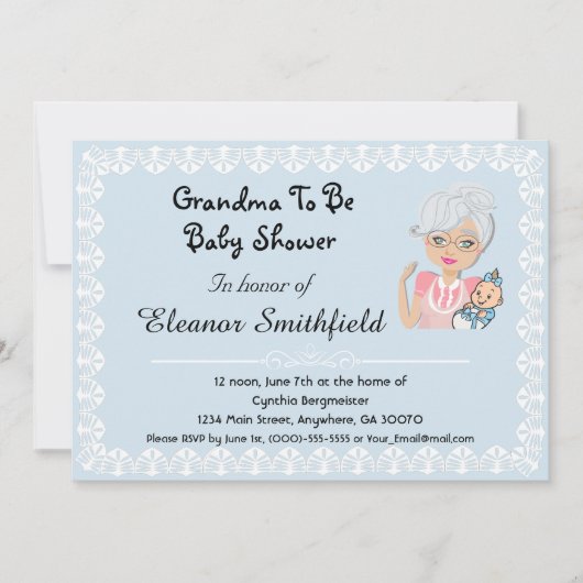 GrandMa wordt Baby shower Invitation Kaart (Voorkant)