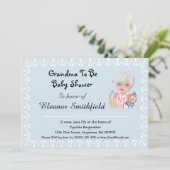 GrandMa wordt Baby shower Invitation Kaart (Staand voorkant)