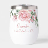 Grandma Year Established Custom Pink Roses  (Voorkant)