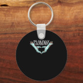 Grandma Zombie Hand Heart Halloween Costume Famili Sleutelhanger (Voorkant)