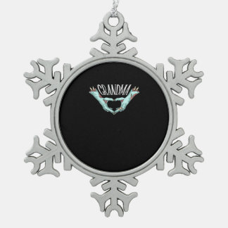 Grandma Zombie Hand Heart Halloween Costume Famili Tin Sneeuwvlok Ornament