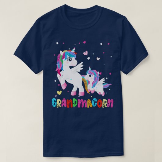 Grandmacorn Unicorn Grandma Ma Moederdag T-shirt (Design voorkant)